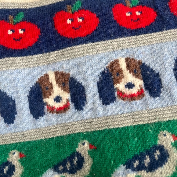 Mini Boden Gray Multicolor Patterned Crewneck Sweater - Picture 3 of 3